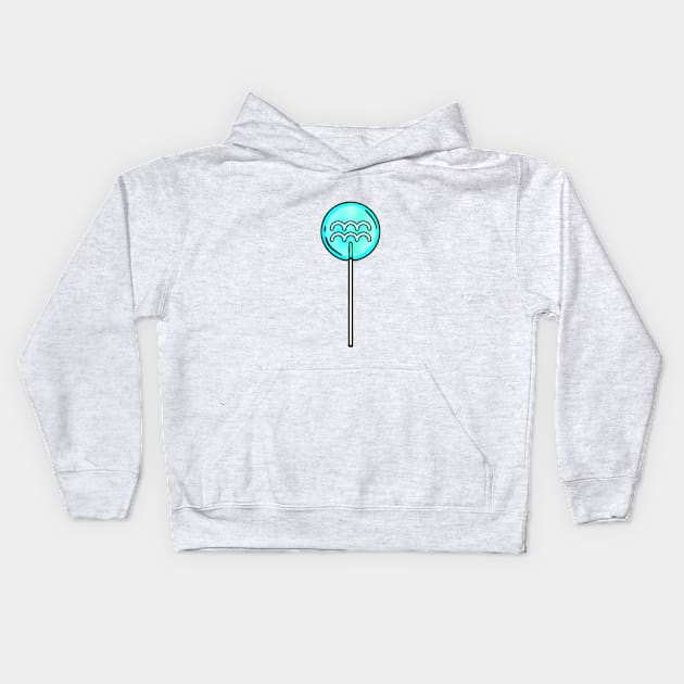 Aquarius Lollipop Kids Hoodie by wildtribe